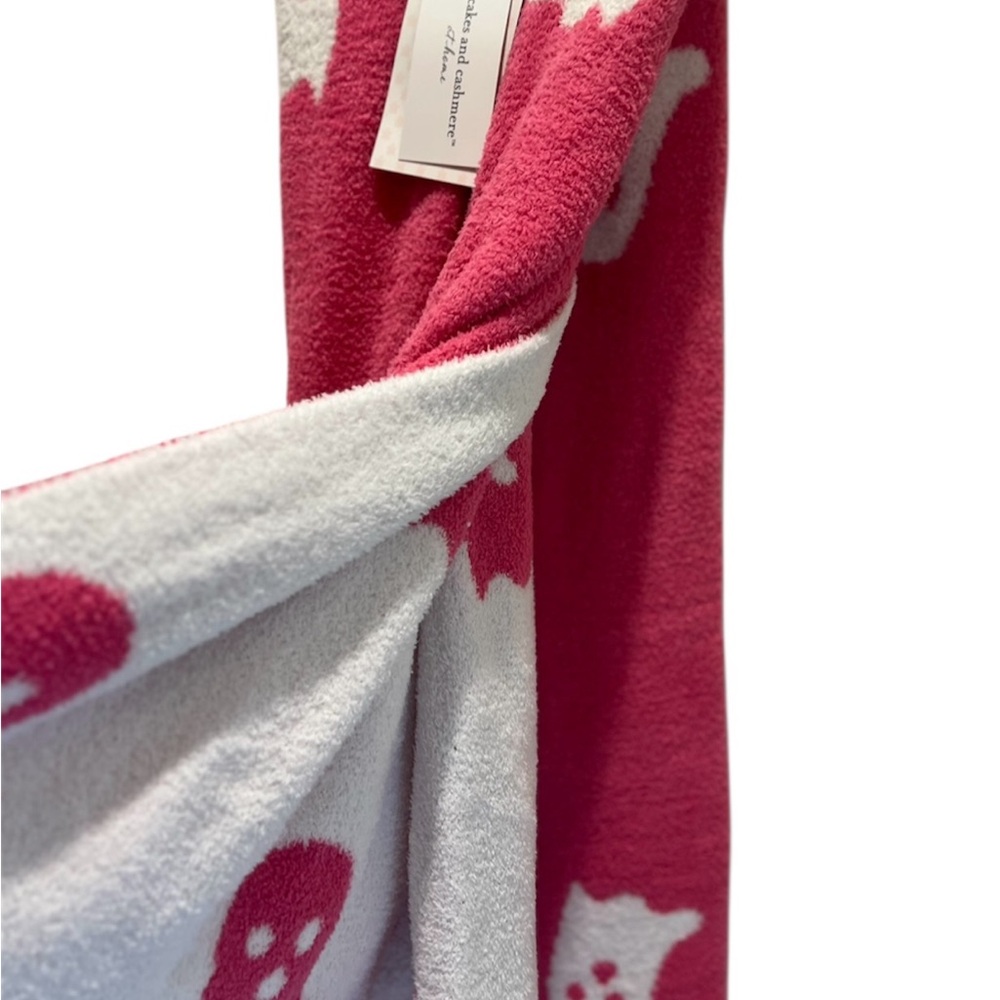 Viral Tik Tok Cupcakes & Cashmere Pink Ghost Reversible Throw Blanket
